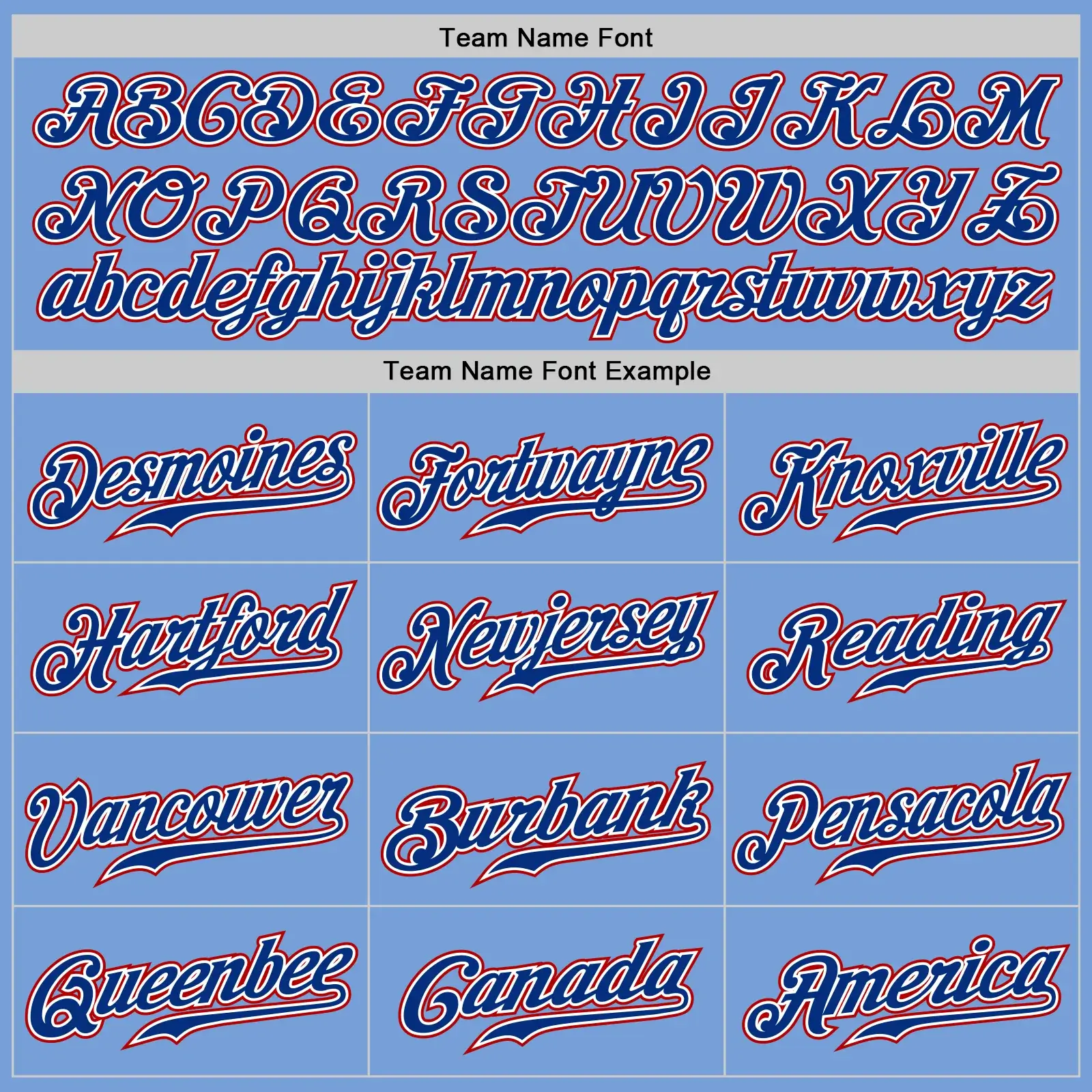 Custom Light Blue Baseball Jersey with Royal-Red - Image 2