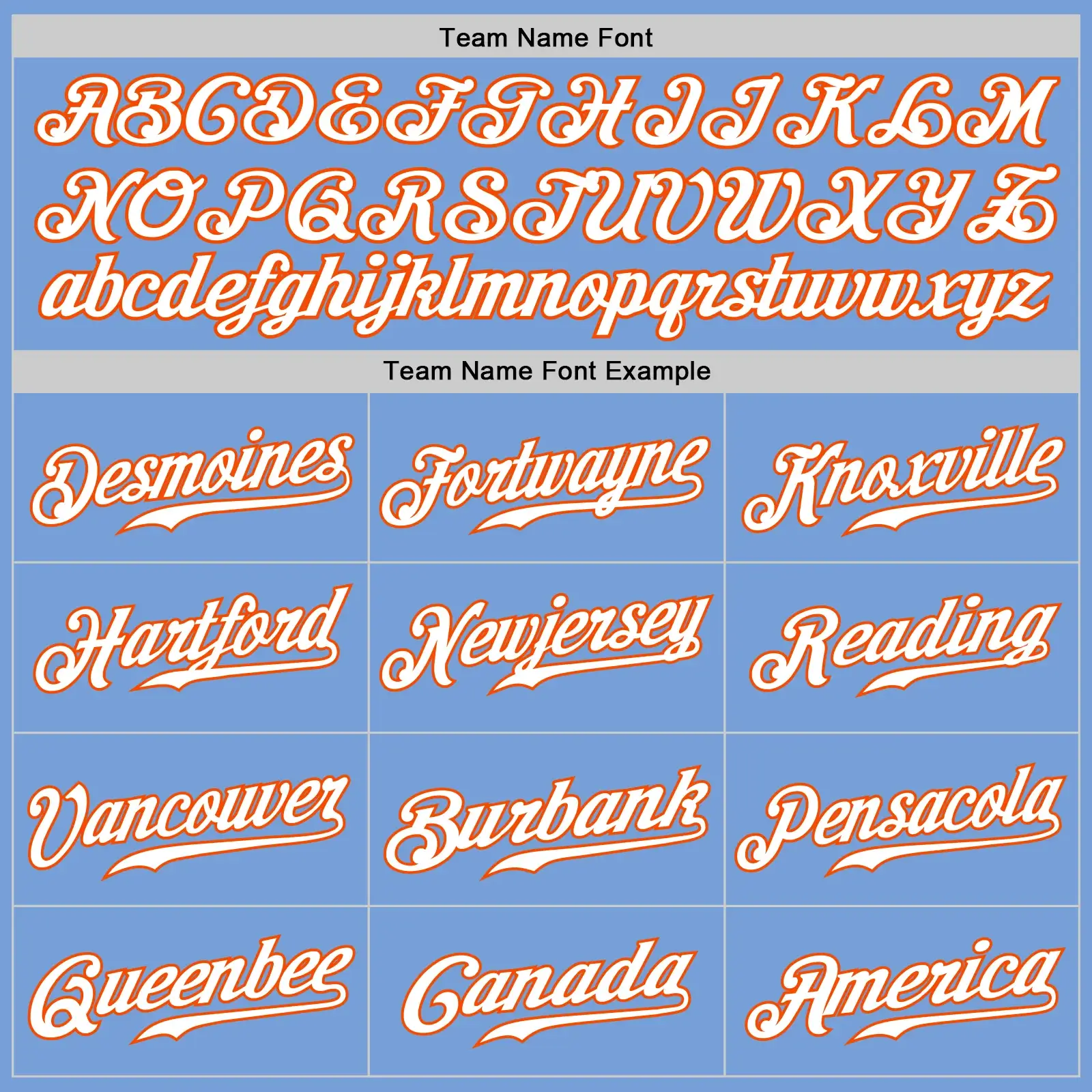 Custom Light Blue Baseball Jersey with White-Orange - Image 2