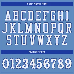 Custom Light Blue Baseball Jersey with White-Royal - Image 2