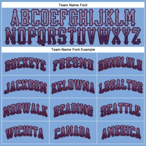 Custom Light Blue Drift Fashion Baseball Jersey with Navy-Red - Image 2