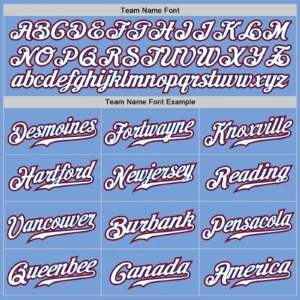 Custom Light Blue Pinstripe Baseball Jersey with White-Royal - Image 3