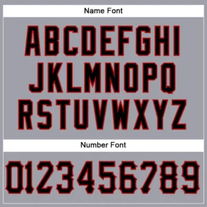 Custom Light Gray Mesh Football Jersey with Black-Red - Image 3