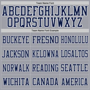 Custom Light Gray Mesh Football Jersey with Navy-White - Image 2