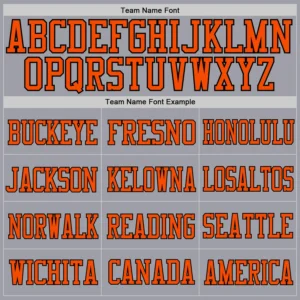 Custom Light Gray Mesh Football Jersey with Orange-Black - Image 2