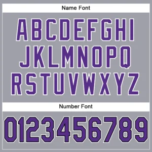 Custom Light Gray Mesh Football Jersey with Purple-Black - Image 3