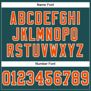 Custom Midnight Green Mesh Football Jersey with Orange-White - Image 3