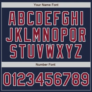 Custom Navy Baseball Jersey with Crimson-White - Image 3
