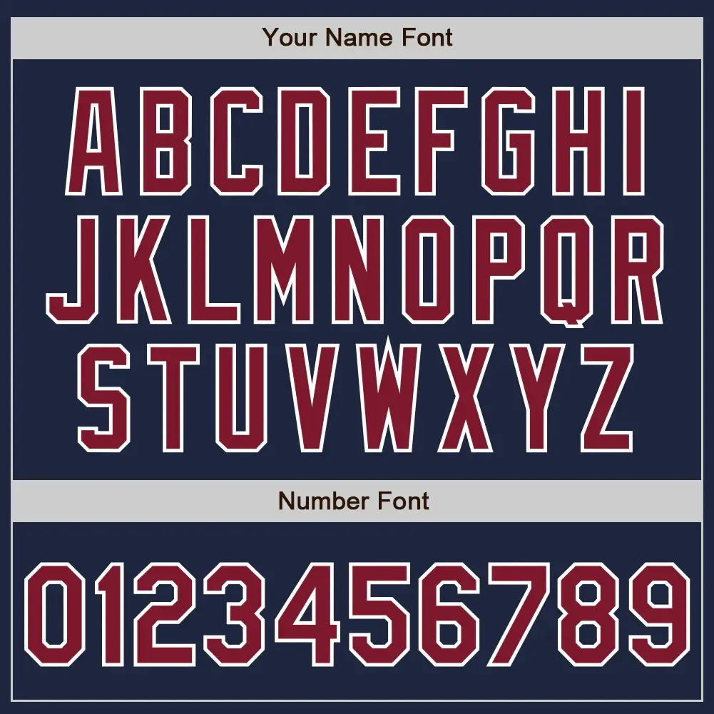 Custom Navy Baseball Jersey with Crimson-White - Image 3