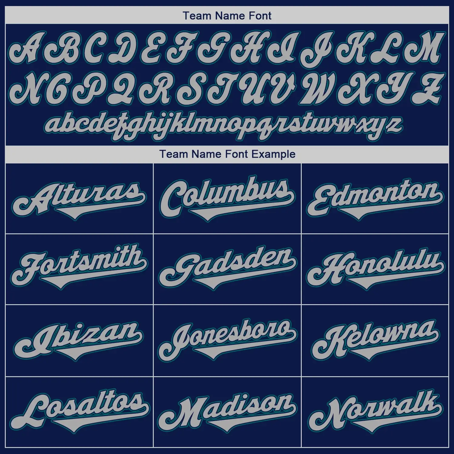 Custom Navy Baseball Jersey with Gray-Teal - Image 3