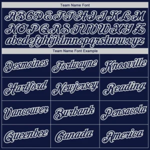 Custom Navy Baseball Jersey with Navy-Gray - Image 2