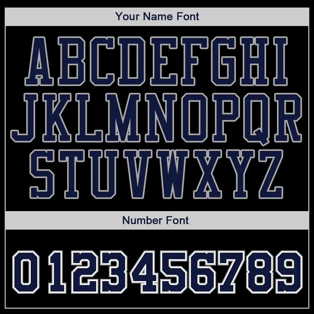 Custom Navy Baseball Jersey with Navy-Gray - Image 3