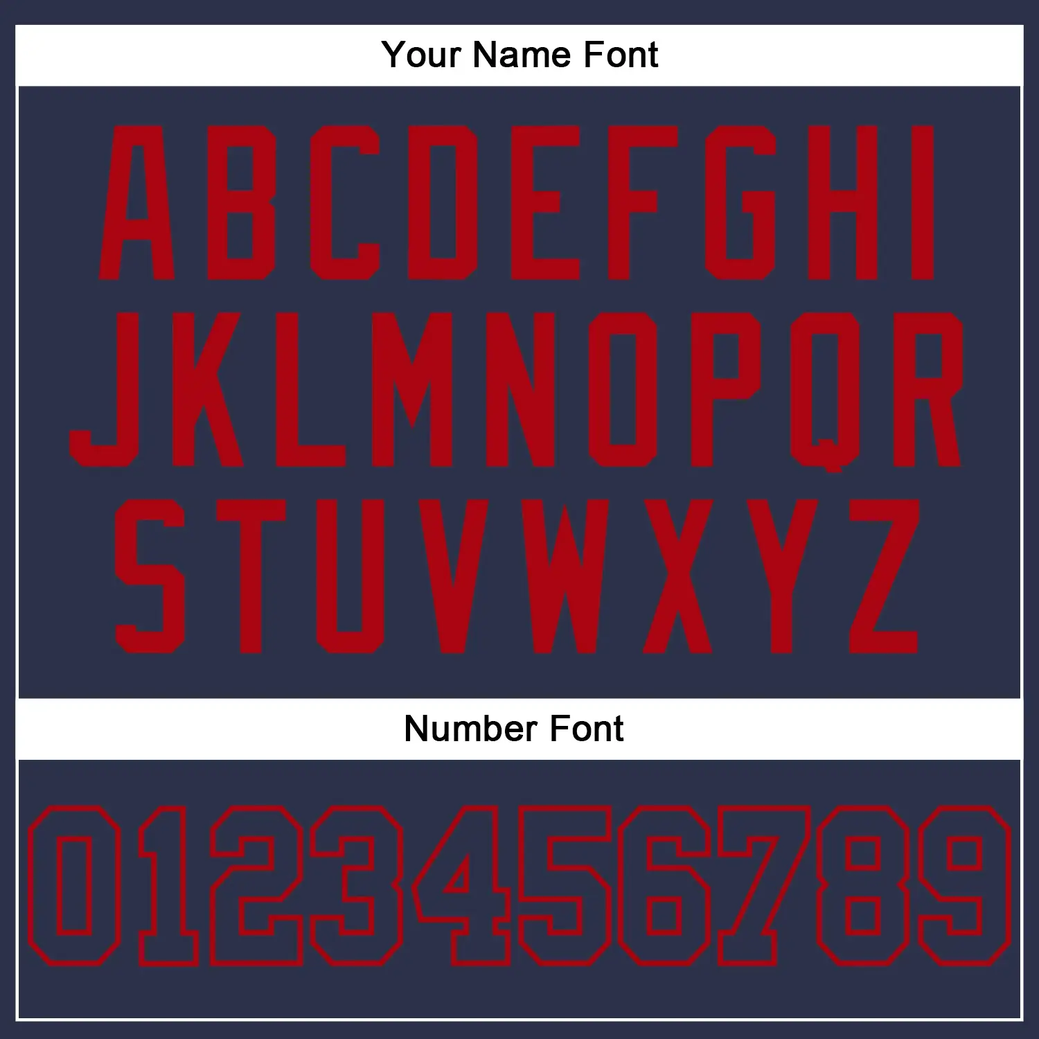 Custom Navy Baseball Jersey with Navy-Red - Image 3