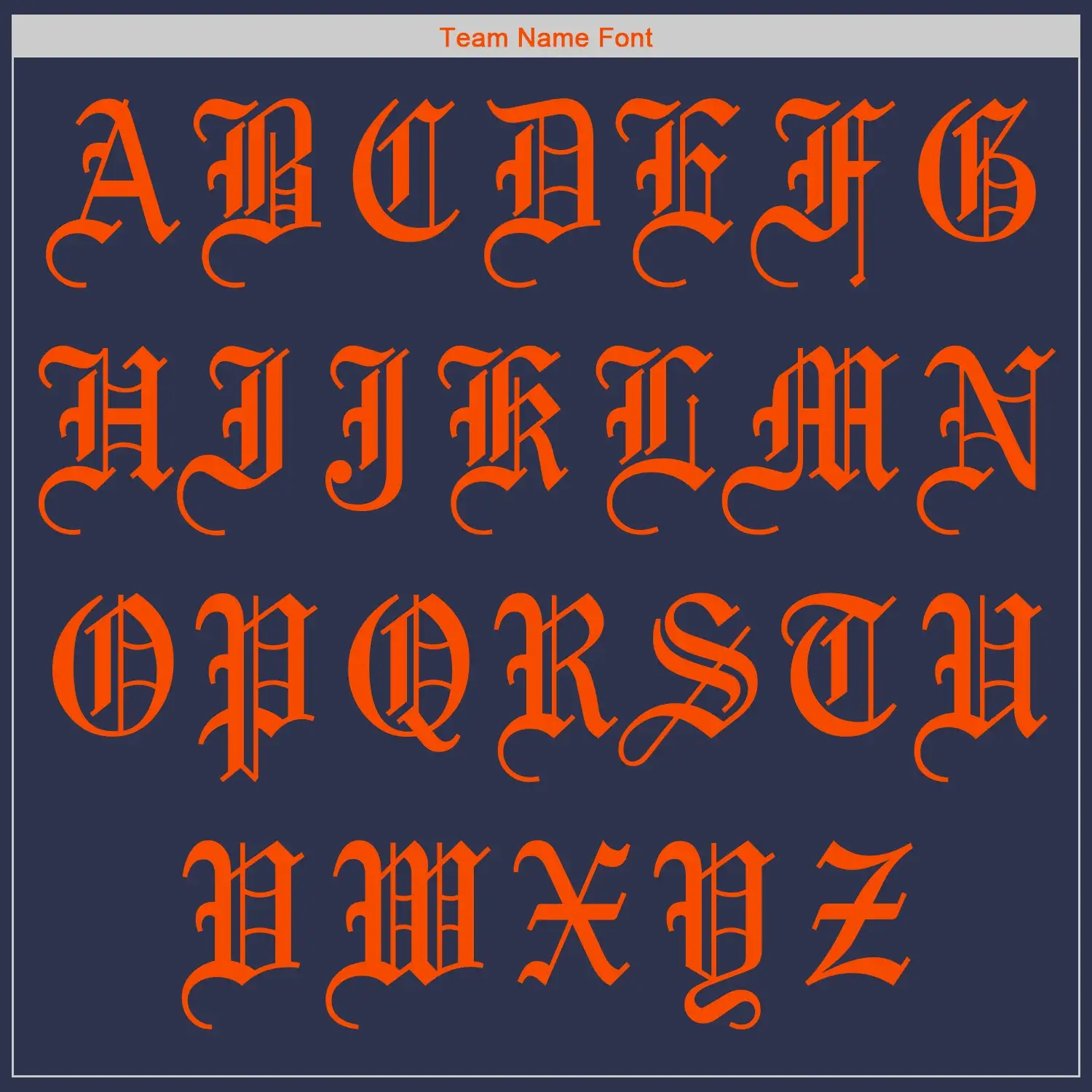 Custom Navy Baseball Jersey with Orange - Image 3
