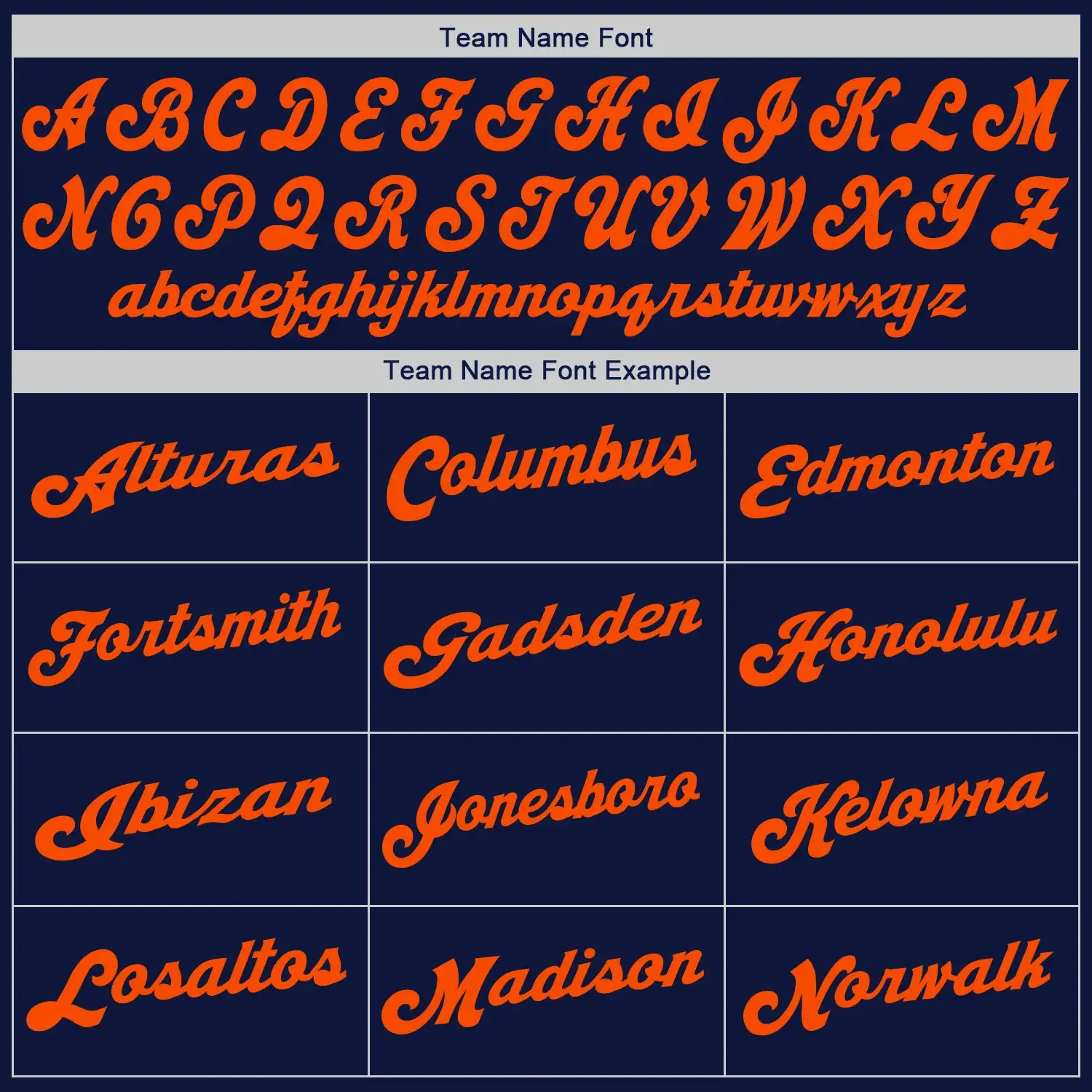 Custom Navy Baseball Jersey with Orange - Image 3