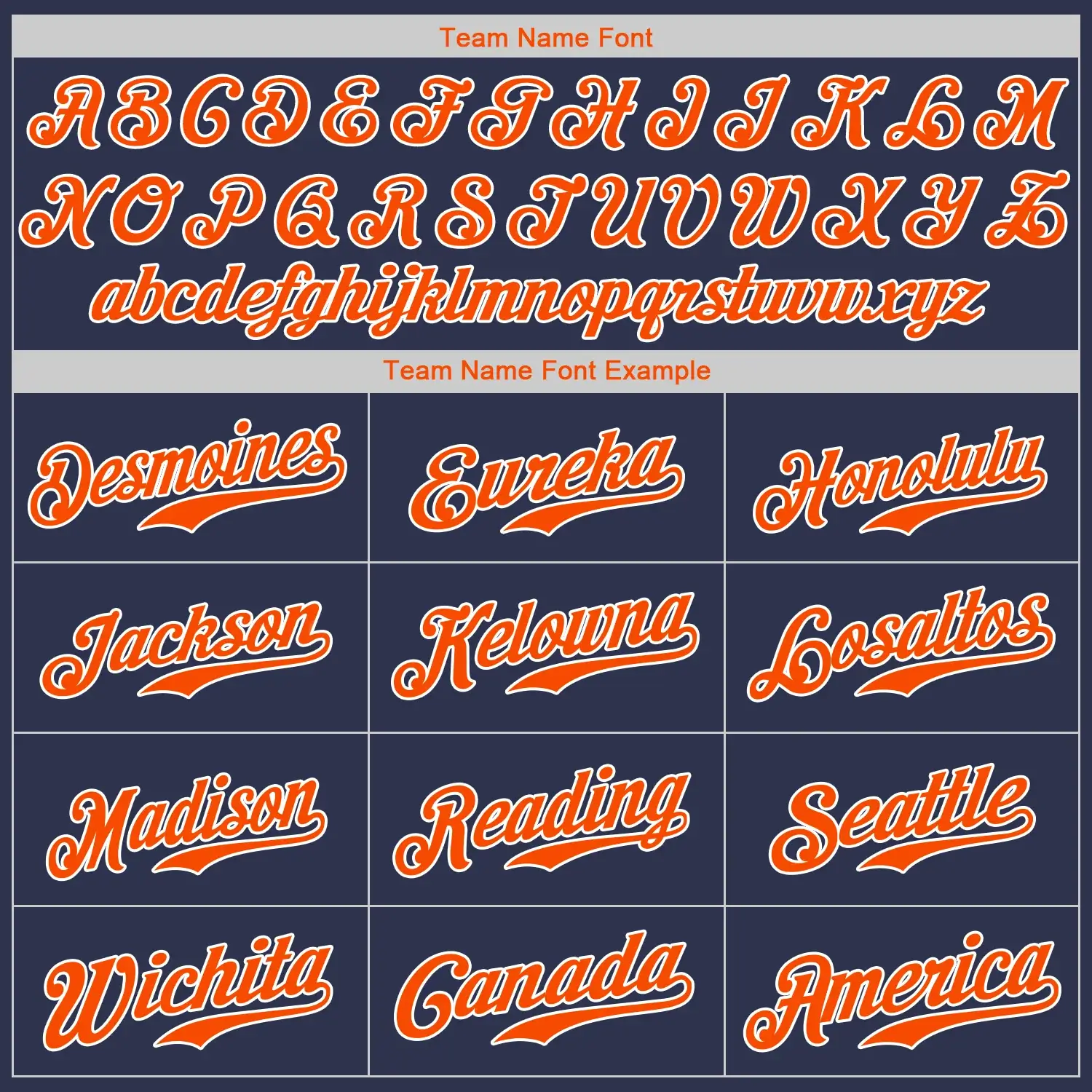 Custom Navy Baseball Jersey with Orange-White - Image 3