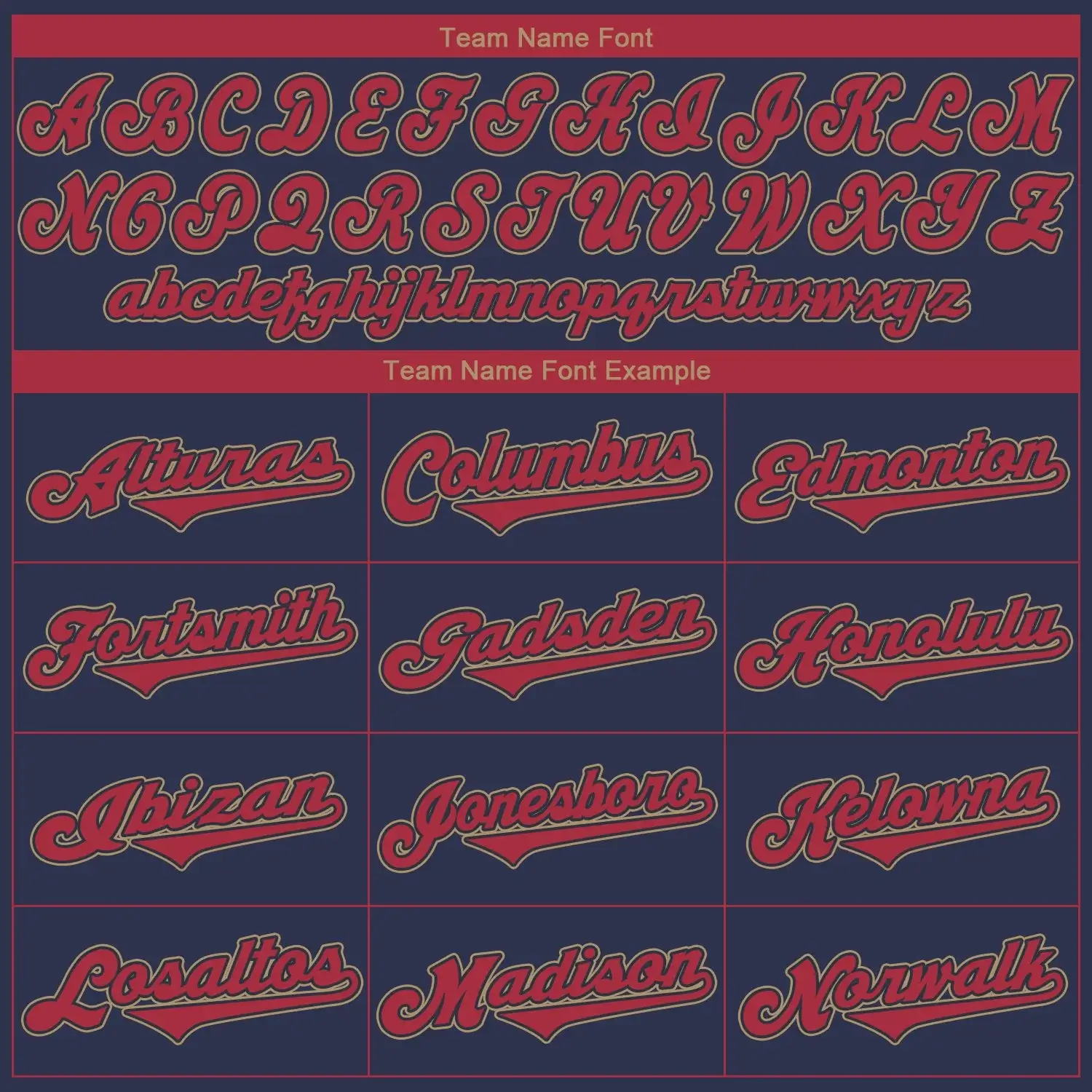 Custom Navy Baseball Jersey with Red-Old Gold - Image 3