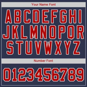 Custom Navy Baseball Jersey with Red-White - Image 2
