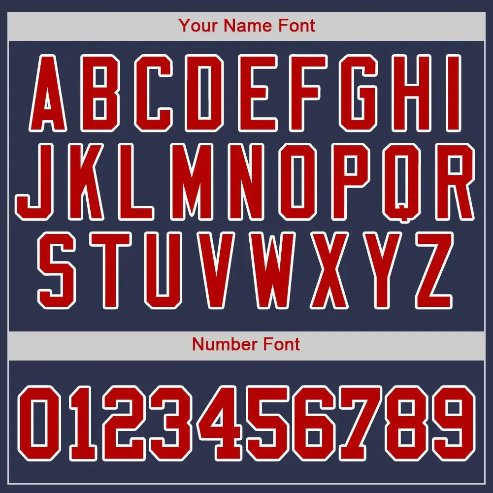 Custom Navy Baseball Jersey with Red-White - Image 2