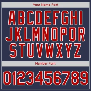 Custom Navy Baseball Jersey with Red-White - Image 2