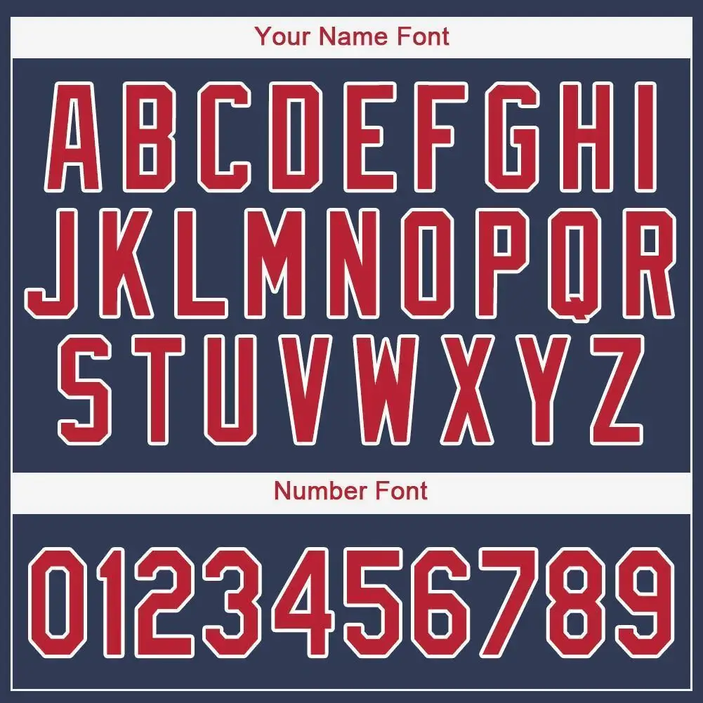 Custom Navy Baseball Jersey with Red-White - Image 2