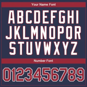 Custom Navy Baseball Jersey with Red-White - Image 2