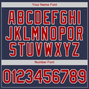 Custom Navy Baseball Jersey with Red-White - Image 2