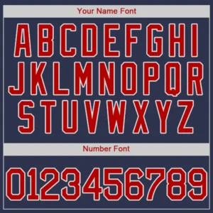 Custom Navy Baseball Jersey with Red-White - Image 2