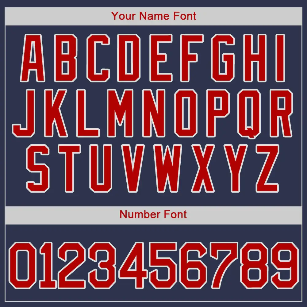 Custom Navy Baseball Jersey with Red-White - Image 2