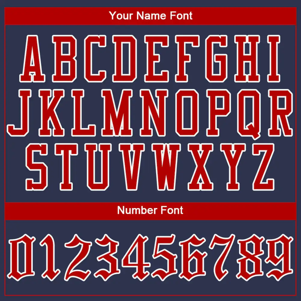 Custom Navy Baseball Jersey with Red-White - Image 2