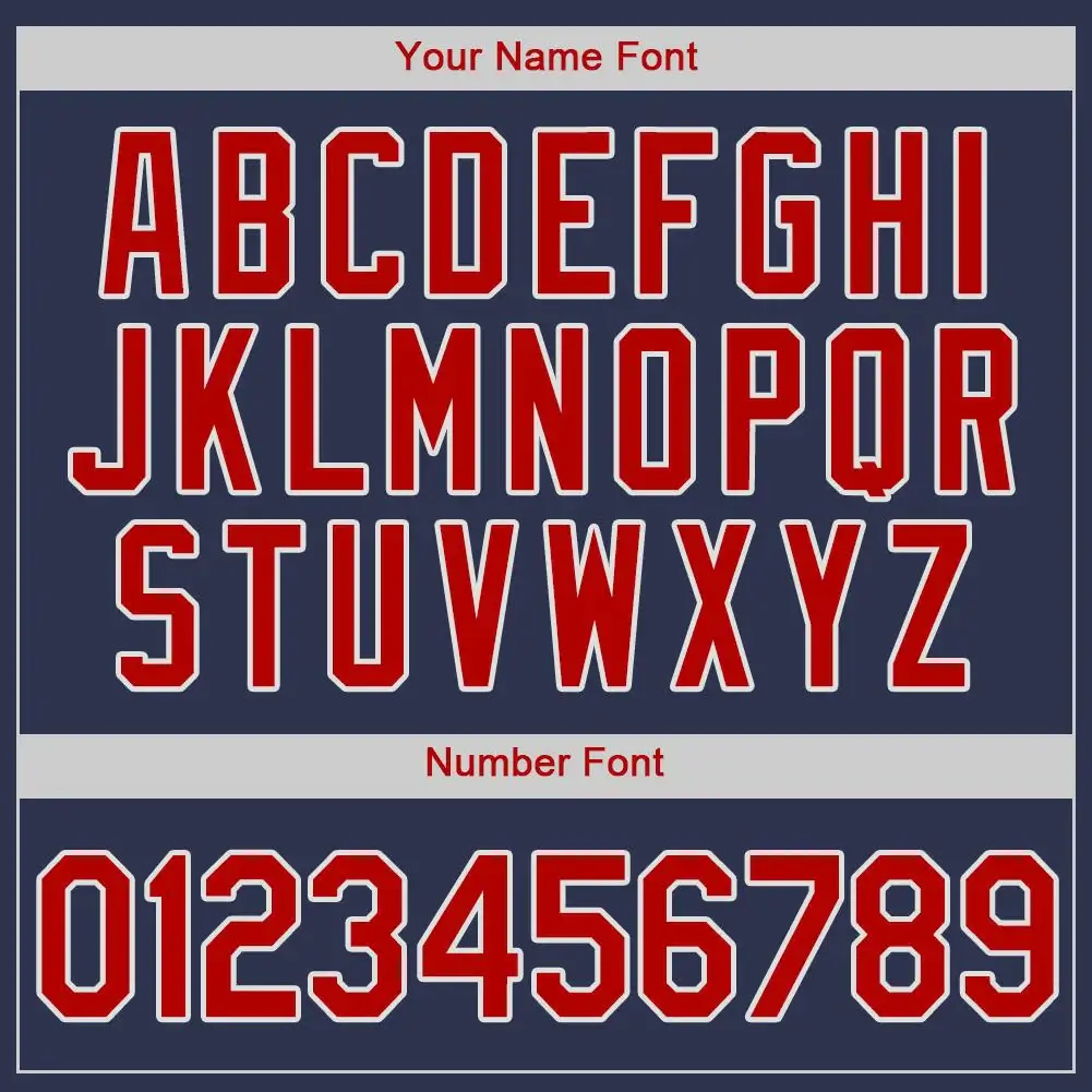 Custom Navy Baseball Jersey with Red-White - Image 2