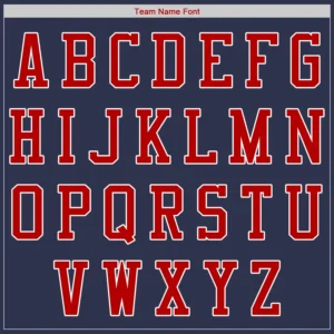 Custom Navy Baseball Jersey with Red-White - Image 3