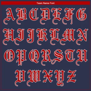 Custom Navy Baseball Jersey with Red-White - Image 3