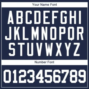 Custom Navy Baseball Jersey with White - Image 2