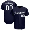 Custom Navy Baseball Jersey with White