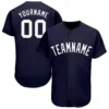 Custom Navy Baseball Jersey with White