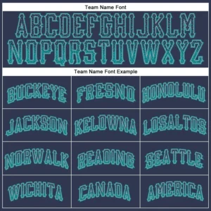 Custom Navy Drift Fashion Baseball Jersey with Teal-Gray - Image 2