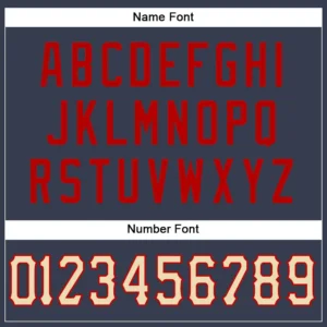 Custom Navy Mesh Football Jersey with Cream-Red - Image 3