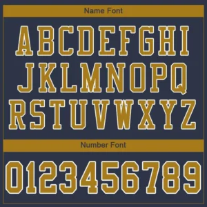 Custom Navy Mesh Football Jersey with Old Gold - Image 2