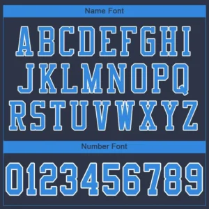 Custom Navy Mesh Football Jersey with Powder Blue-White - Image 2