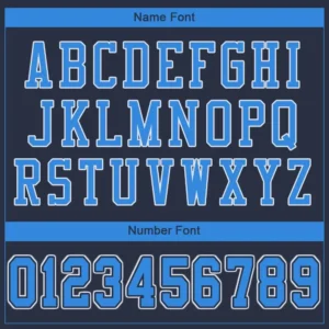 Custom Navy Mesh Football Jersey with Powder Blue-White - Image 2