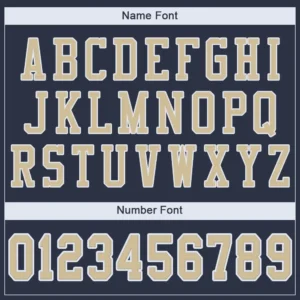 Custom Navy Mesh Football Jersey with Vegas Gold - Image 2