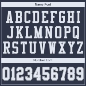 Custom Navy Mesh Football Jersey with White-Light Gray Double Stripe - Image 2