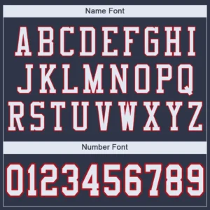 Custom Navy Mesh Football Jersey with White-Red - Image 2