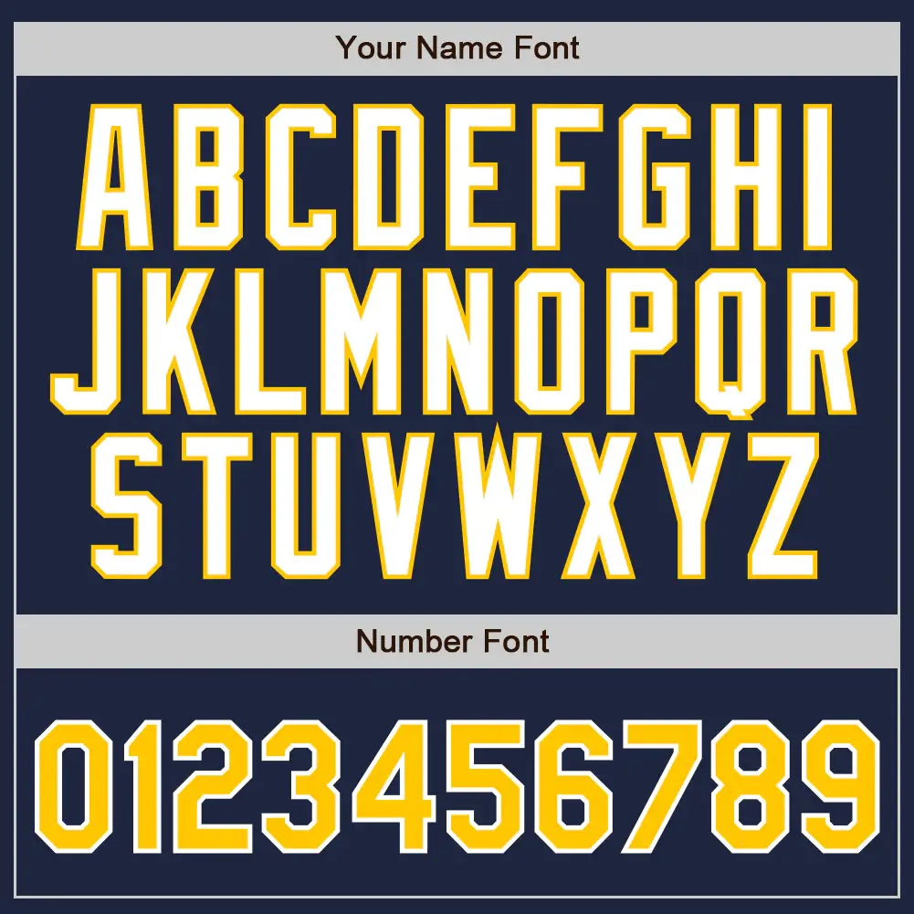 Custom Navy Pinstripe Baseball Jersey with Gold-White - Image 2