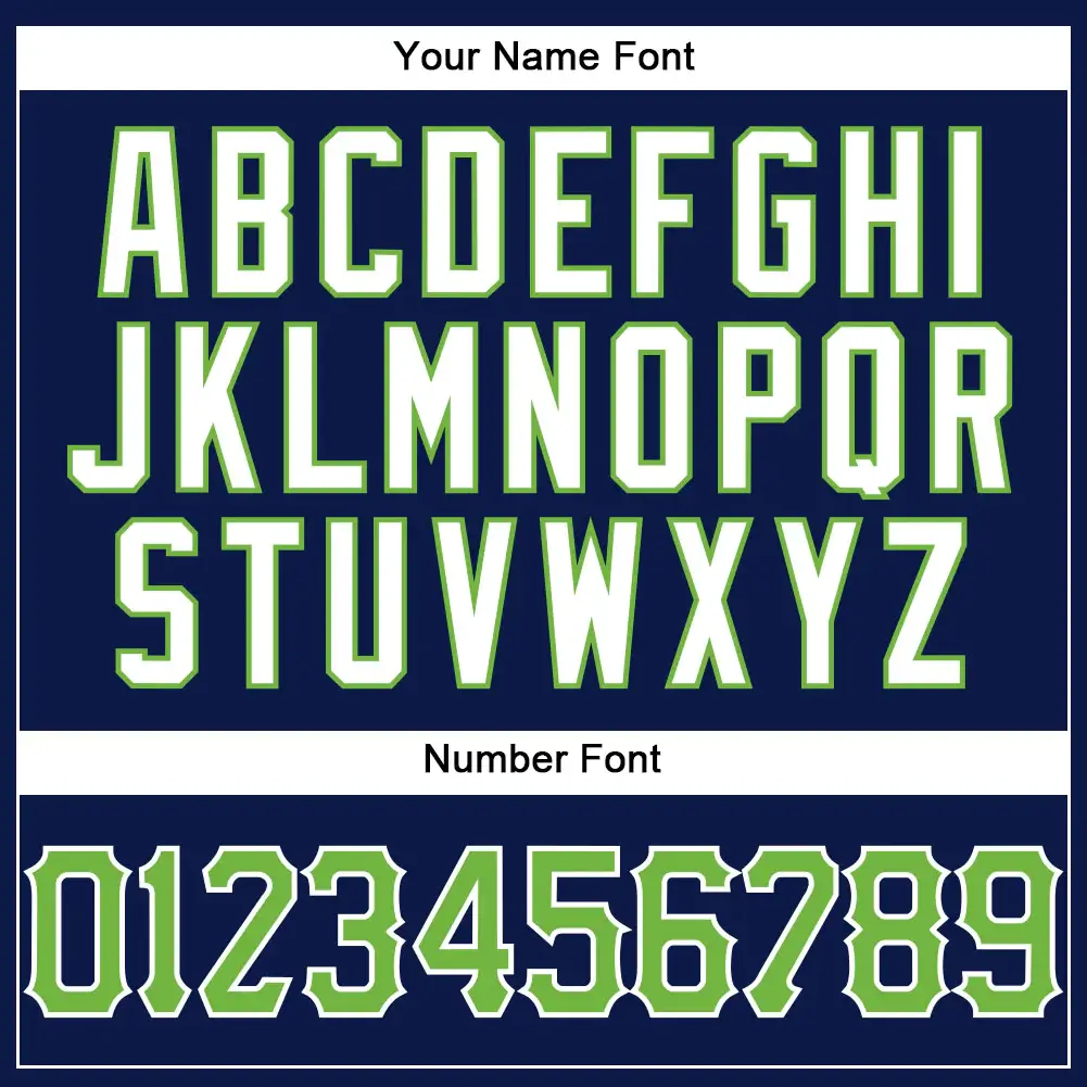Custom Navy Pinstripe Baseball Jersey with Neon Green-White - Image 3