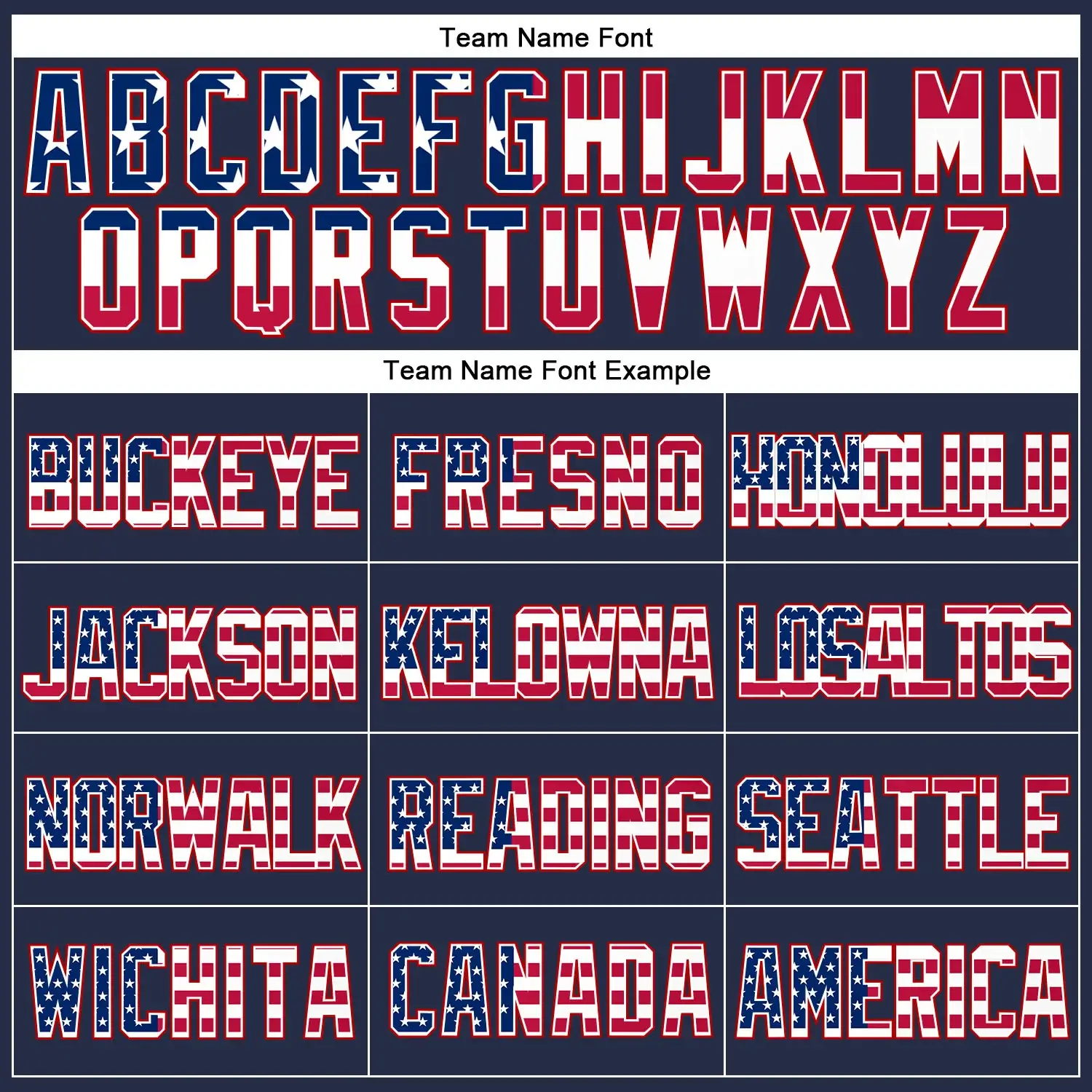 Custom Navy USA Flag Fashion Baseball Jersey with Red - Image 2