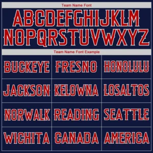 Custom Navy USA Flag Fashion Baseball Jersey with Red-White - Image 3