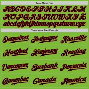Custom Neon Green Baseball Jersey with Black-Red - Image 2