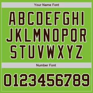 Custom Neon Green Baseball Jersey with Brown-White - Image 3