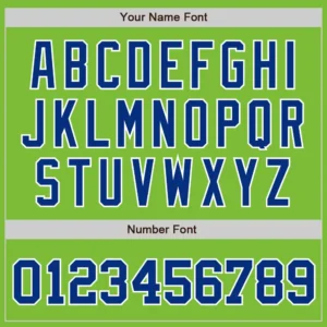 Custom Neon Green Baseball Jersey with Royal-White - Image 3